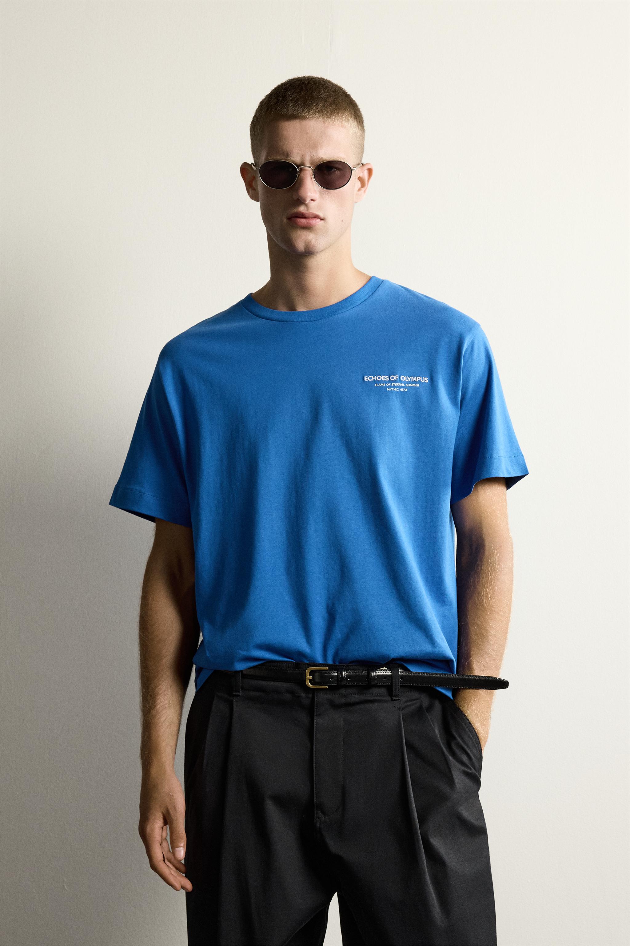 RELAXED FIT COMBINED EMBROIDERED T-SHIRT